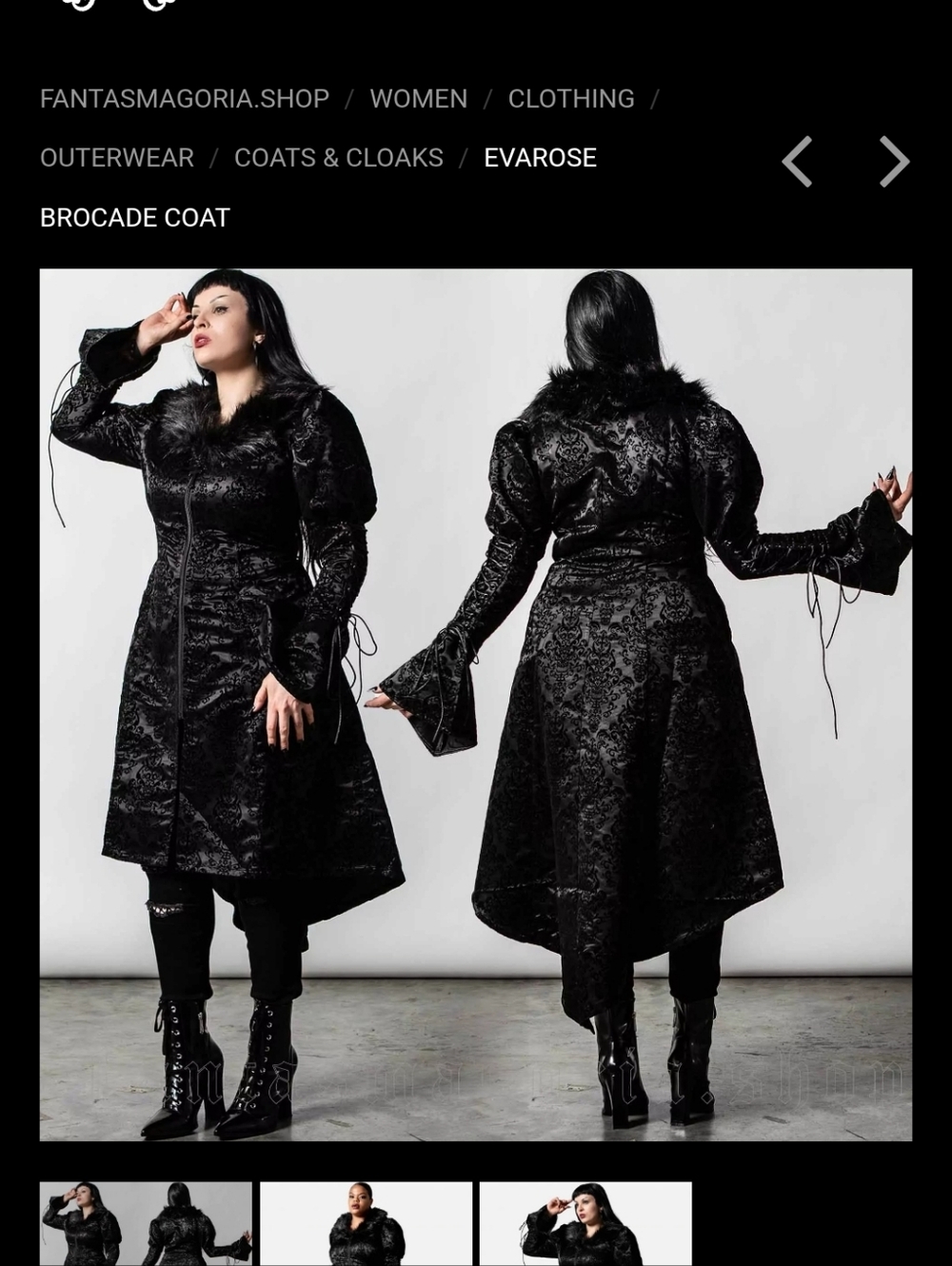 Killstar Evarose Baroque Coat